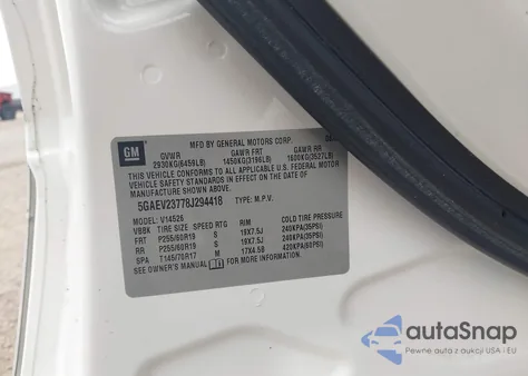 2008 Buick Enclave Cxl из США, поврежденный, VIN 5GAEV23778J294418